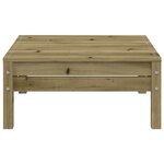 vidaXL Canapé de jardin 2 places avec repose-pieds bois pin imprégné