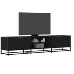 vidaXL Meuble TV noir 180x35x41 cm bois d'ingénierie