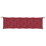 vidaXL Coussin de banc de jardin rouge bordeaux 180x50x7 cm