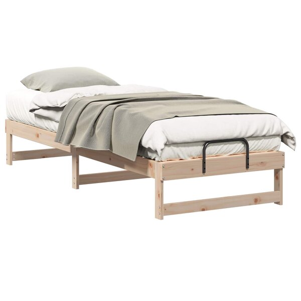 vidaXL Cadre de lit Marron 80 x 200 cm Pin massif