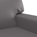 vidaXL Ensemble de canapés 3 Pièces avec coussins gris similicuir