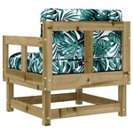 vidaXL Chaises de jardin avec coussins lot de 2 bois de pin imprégné
