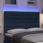 vidaXL Tête de lit LED avec bandes LED Bleu 144 cm tissu