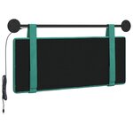 vidaXL Tête de lit suspendue Avec lumière LED Turquoise Velours