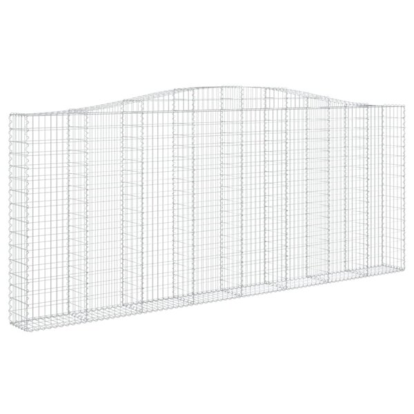 vidaXL Panier de gabions arqué 400x30x160/180 cm Fer galvanisé