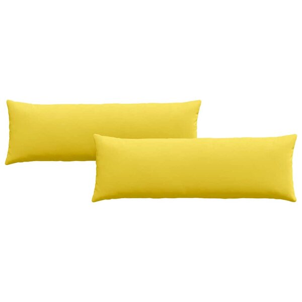 vidaXL Coussins de canapé 2 Pièces Jaune clair 120 x 40 cm tissu