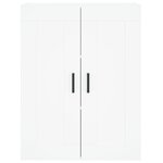 vidaXL Buffet haut Blanc 69 5x34x180 cm Bois d'ingénierie