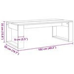 vidaXL Table basse vieux bois 102x50x35 cm bois d'ingénierie