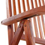 vidaXL Chaises pliables de jardin lot de 2 Bois solide d'acacia Marron