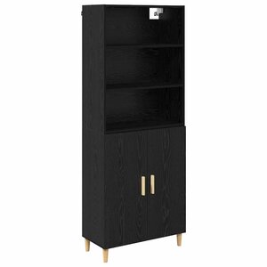 vidaXL Haut Armoire Chêne noir 69 5 x 34 x 180 cm Bois d'ingénierie