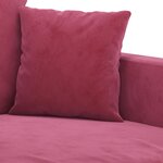 vidaXL Fauteuil Rouge bordeaux 60 cm Velours
