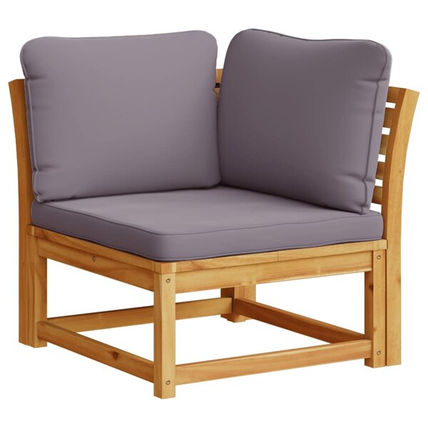 vidaXL Canapé d'angle de jardin coussins 73x73x65cm bois massif acacia