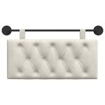 vidaXL Tête de lit suspendue Crème Velours