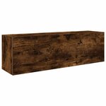vidaXL Armoire murale de bain chêne fumé 100x25x30cm bois d'ingénierie