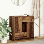 vidaXL Buffet avec tiroirs et portes vieux bois 70 5x34x74 5 cm