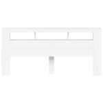 vidaXL Tête de lit à LED blanc 220x18 5x103 5 cm bois d'ingénierie