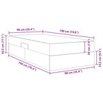 vidaXL Lit avec rangement et matelas Crème 90 x 190 cm Polyester