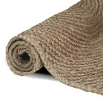 vidaXL Tapis de surface Rectangulaire Gris 200 x 290 cm Jute