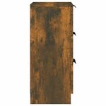 vidaXL Buffet Chêne fumé 30x30x70 cm Bois d'ingénierie
