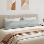 vidaXL Coussins de canapé 2 Pièces Gris clair 200 x 40 cm