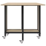 vidaXL Table à manger pliante avec roulettes 130 x 80 x 76 5 cm