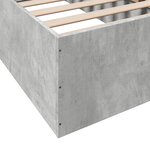 vidaXL Cadre de lit gris béton 90x200 cm bois d'ingénierie