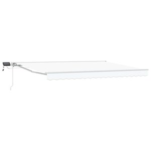 vidaXL Cadre de store manuel avec LEDs Blanc 4 × 3 5 m