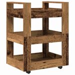 vidaXL Chariot de cuisine Bois ancien 60 x 45 x 80 cm