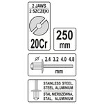 Yato riveteuse à 2 mâchoires 2 4-4 8 mm