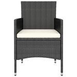 vidaXL Jeu de chaise et tabouret de jardin 4 Pièces Résine tressée Noir