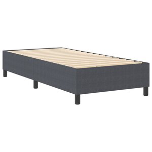 Lit à ressort vidaXL Gris foncé 80x200 cm en tissu en velours côtelé