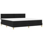 vidaXL Lit à ressort LED avec bandes LED Noir 200 x 200 cm tissu