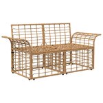 vidaXL Loveseat d'extérieur 2 pièces 2-Nombre de places