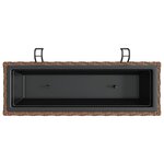 vidaXL Jardinières avec crochets 2 Pièces marron résine tressée