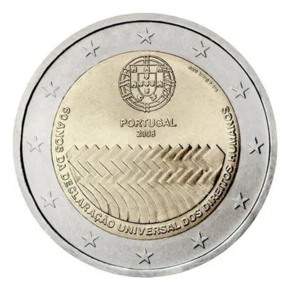 2 euros commémorative Portugal 2008 - Droits de l'homme.