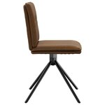 vidaXL Chaise à manger marron similicuir daim