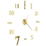 vidaXL Horloge murale 3D Design moderne 100 cm XXL Doré