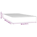 vidaXL Matelas de lit à ressorts ensachés noir 80x220x20 cm velours