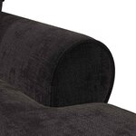 vidaXL Chaise lounge avec jupe avec coussin Noir 157 x 91 x 91 cm ARES