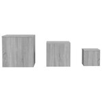 vidaXL Tables d'appoint 3 Pièces Sonoma gris Bois d'ingénierie