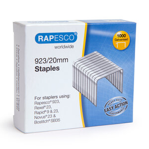 Boite de 1000 Agrafes Galvanisées 923/20mm type 23 RAPESCO
