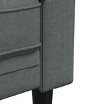 vidaXL Canapé Chesterfield 3 places gris foncé tissu