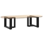 vidaXL Pieds de table basse en T  2 pièces  noir  50 x 25 x (30-31) cm  acier
