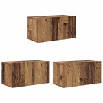 vidaXL Meuble TV 3 Pièces Marron 60 x 30 x 30 cm Bois d'ingénierie