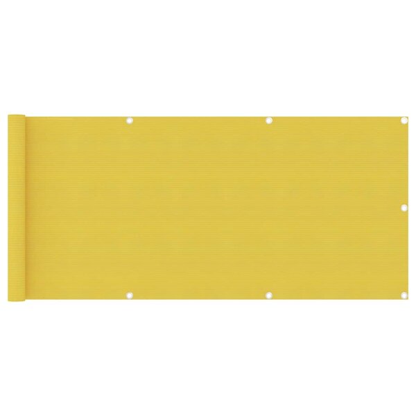 vidaXL Écran de balcon Jaune 75x400 cm PEHD