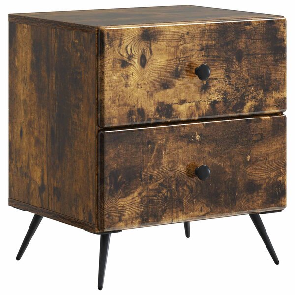 vidaXL Cabinet de chevet Chêne fumé 43 x 34 5 x 47 5 cm
