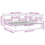 vidaXL Lit bibliothèque sans matelas blanc 180x200 cm bois pin massif
