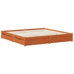 vidaXL Cadre de lit Cire marron 180 x 200 cm Bois de Pin Massif