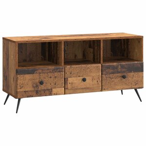 vidaXL Meuble TV Bois ancien 102 x 34 5 x 50 cm Bois d'ingénierie