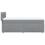 vidaXL Sommier à lattes de lit et matelas Gris clair 90x190 cm Tissu